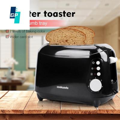1 Set Of Smart Led Display Toasters 2 Slice Breakfast Toasters With Extra Wide Slot (uk Plug)
