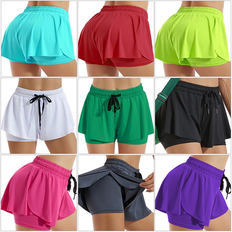 Women's Quick-Dry Cross-Border Yoga Shorts for Summer: Anti-Exposure Fitness & Marathon Running Pants