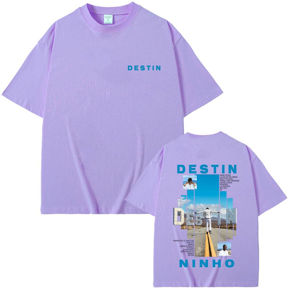 Rapper Ninho Destin Album Graphic Tshirt Men Women Hip Hop Fashion Pop Music Tshirts Male Casual Vintage T Shirts Streetwear