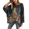 XY-LK01-Pullover hollow blouse 3D printed sweater spring and summer new