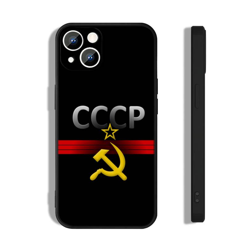 Soviet Union USSR CCCP Flag Phone Case For iphone14 11 12 Pro 8 7 Plus SE 2020 X Pro 14 MAX 12 13 MINI XR XS Soft Phone Covers