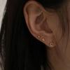 14k tripple circle line piercing