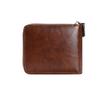 RFID Anti Theft Zipper Card Holder Vintage Design Men Fashion Purse Wallets Money Pack GZW