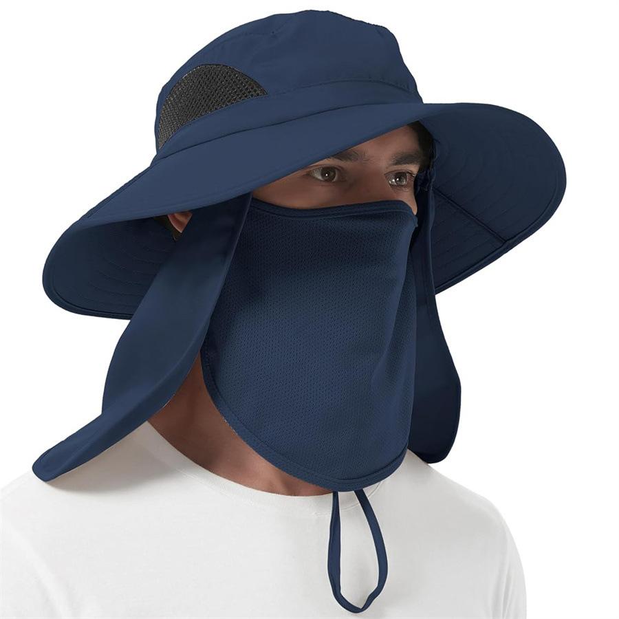 Popular men and women sunscreen UV protection bucket hat outdoor hiking neck protection face sun hat