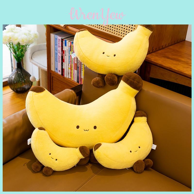 Plush Banana Pillow For Kids Soft Cartoon Fruit Gift For Girls