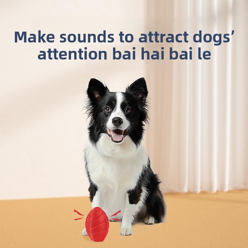 Tooth-cleaning and Vocalizing Dog Toys, Teething Pet Toys, Interactive Throwing and Biting Rubber Puppy Toys