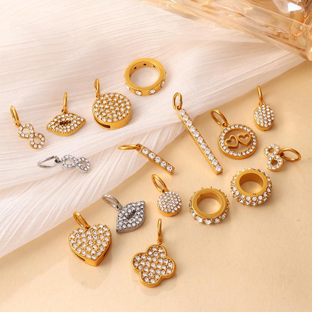 Exquisite Shining Diamond-Encrusted Gold Pendant, High-End Temperament, Light Luxury Earrings, Necklaces, Jewelry Accessories
