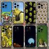 Vtipný kreslený obal na telefon S-Shreks Movi pro Apple iPhone 15,14,13,12,11,Pro,X,XS,Max,XR,Plus,Mini Měkký černý kryt