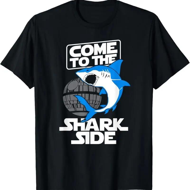 Come To The Shark Side Death Star Graphic Tee Funny Shark Lover TShirt Unisex S