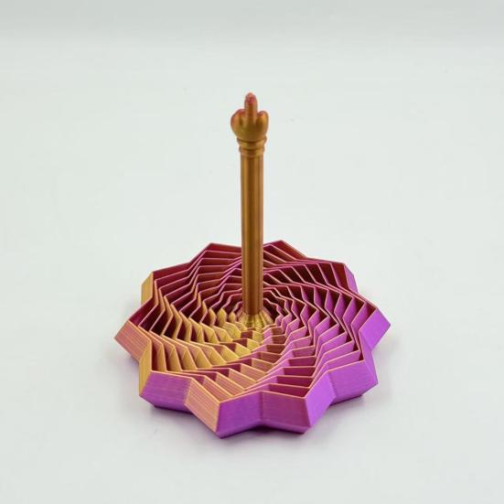 3D-gedruckter Fidget-Stern Stress Angstabbau Fraktaler Expandierter Stern Sensorisches Spielzeug mit Griff Wirbelnde Spirale Expandierbarer Stern Dekompressionsspielzeug