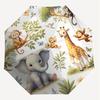 1PC Elephant Giraffe Umbrella-8-Rib Reinforced Portable Folding Travel Suitable for All Seasons Outdoor Daily Use  -J0360