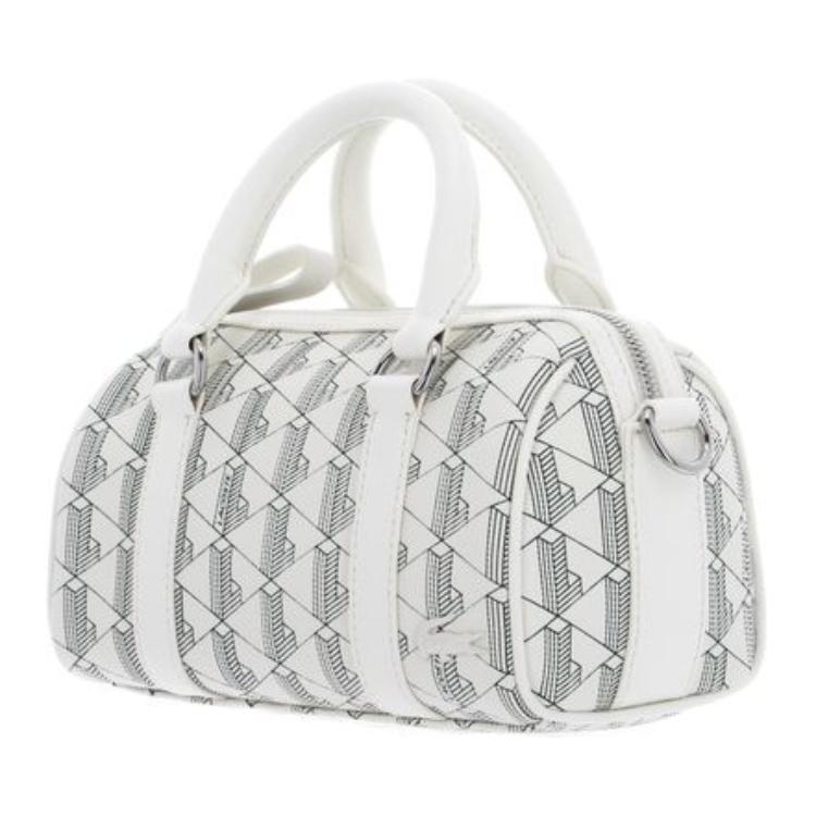 Lacoste Logo All Over Print Zipper Closure PU Shoulder Crossbody Handbag Medium Women Handbag NF3960DG-F89