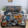 Butterfly Duvet Cover Set Colorful Butterfly Heart Shape Comforter Cover Spring Fresh Style Animal Polyester Bedding Set Girls