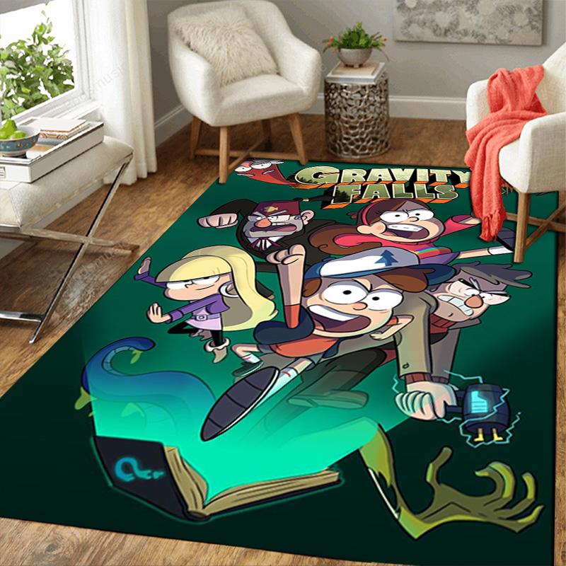 Gravity Falls Rug Floor Mat for Living Room or Bedroom Soft and Comfortable Carpet a Gift for Birthday and Holiday.