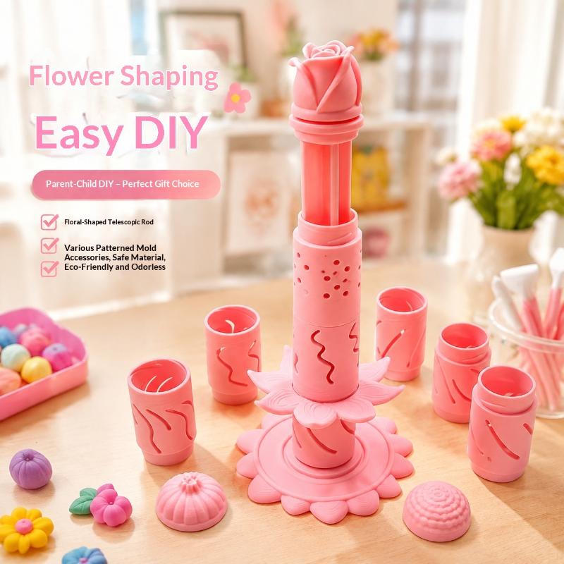 Tvarovací rukávy Modulární výrobník hlíny Nástroj pro výrobu hliněných květin DIY Pro polymerovou a modelovací hmotu Ručně vyráběné květy