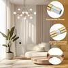 PATIKIL Threaded Extension Rod, 5 Sets 11.8" M10 X 1mm Fine Thread Lamp Pipe with Lamp Pipe Nipples for Pendant Light Island Lighting Chandeliers