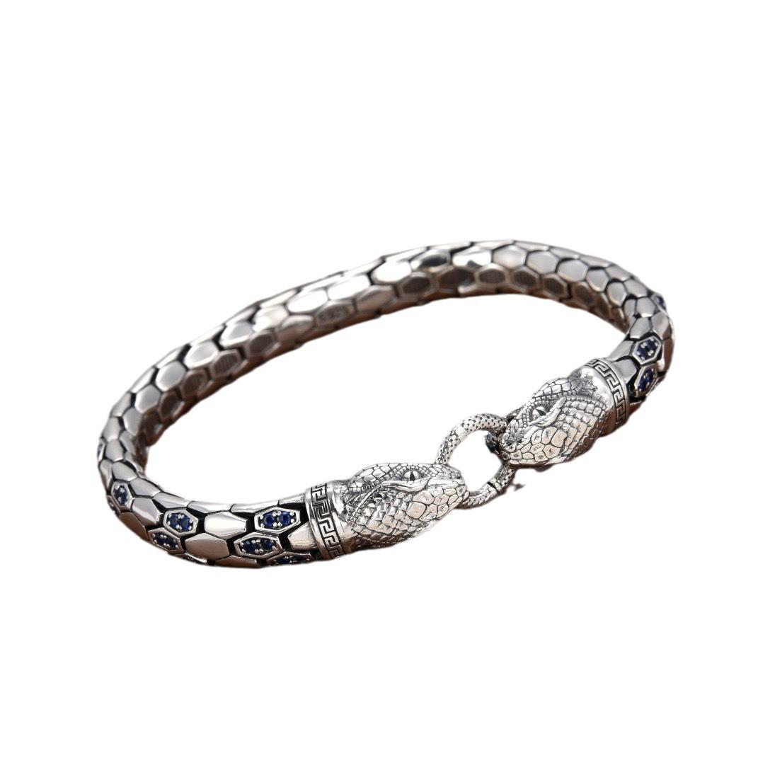 Bracelet Fashion Personality Fashion Retro Style Snake Pattern Chain Men s and Women s Senior Design European and American Trendy Jewelry 2026 18CM