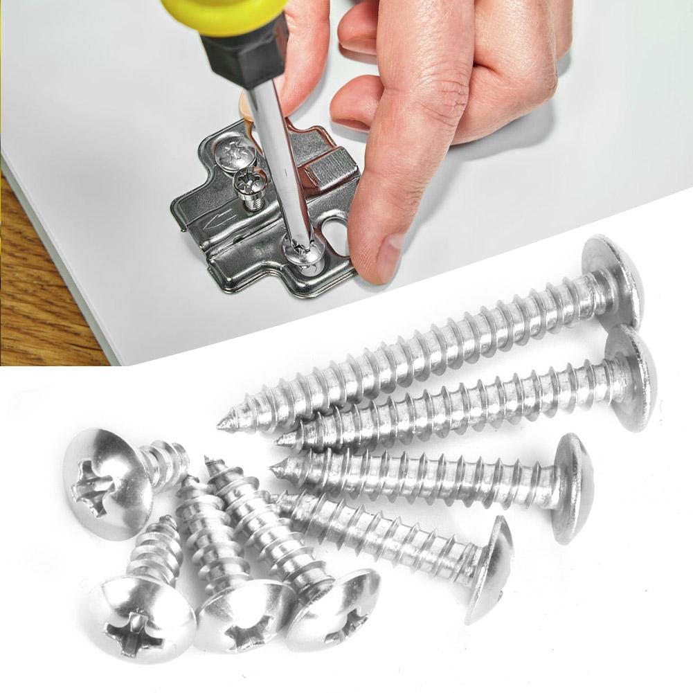 200pcs Self Tapping Screw Cross M3.5 304 Stainless Steel Cross Flat  Head Combination Set