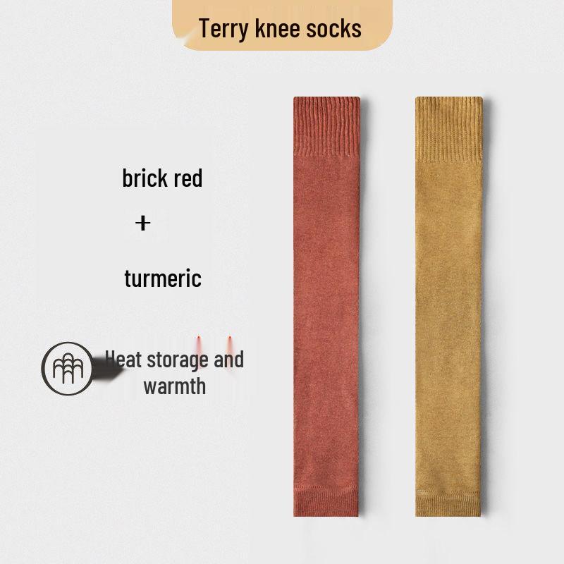 Verdickte Winter Kniehohe Stulpen und Überknie Frotteesocken