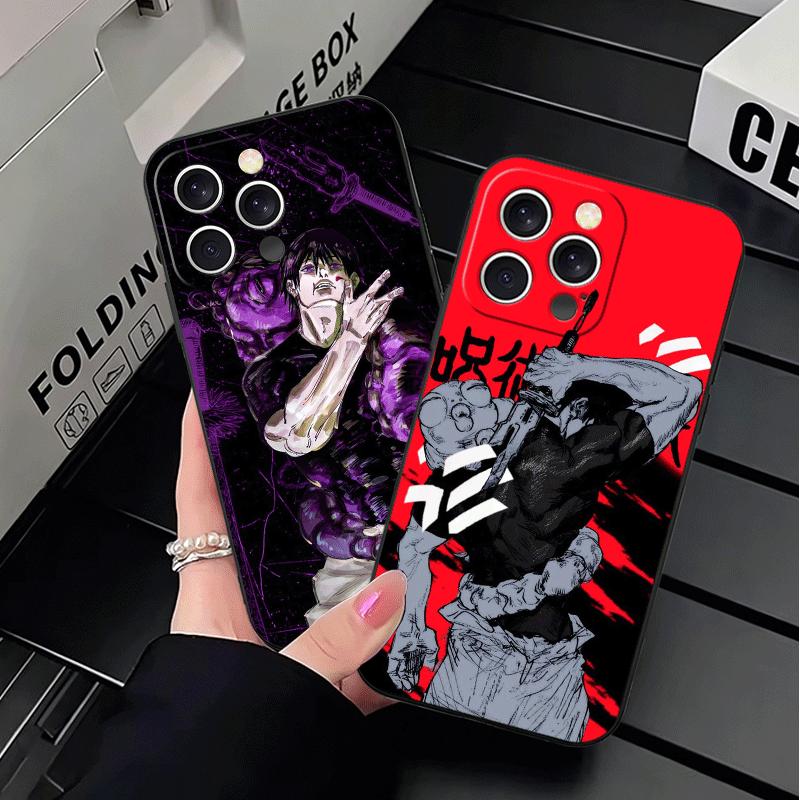Anime Fushiguro Toji JUJUSU Soft Phone Case for iPhone 16 16E 17 Air 15 Pro Max 14 Plus 13 Mini 11 12 7 Black Cover Back Shell