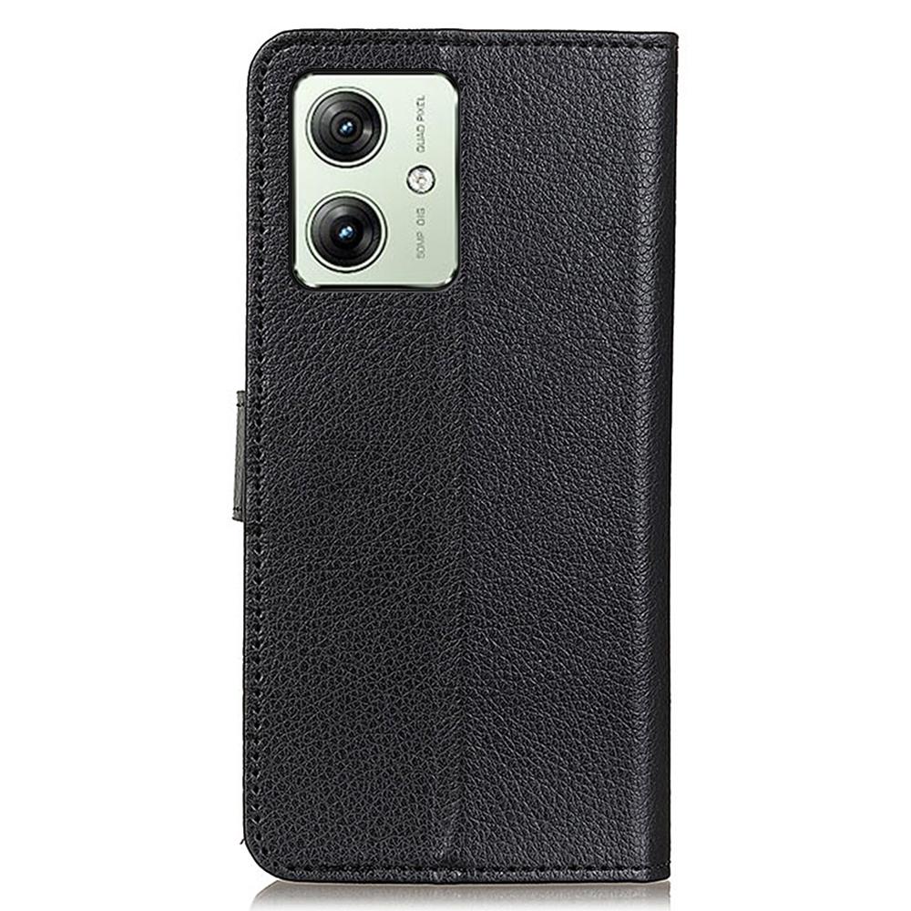 For Motorola Moto G54 5G Case PU Leather Wallet Litchi Texture Phone Cover
