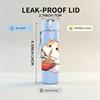 1PC Hamster Eating Noodle Cute Cartoon Print 750ml Color Plastic Sports Water Bottle Leakproof Flip Straw Lid Suitable for Sports Office Home Use