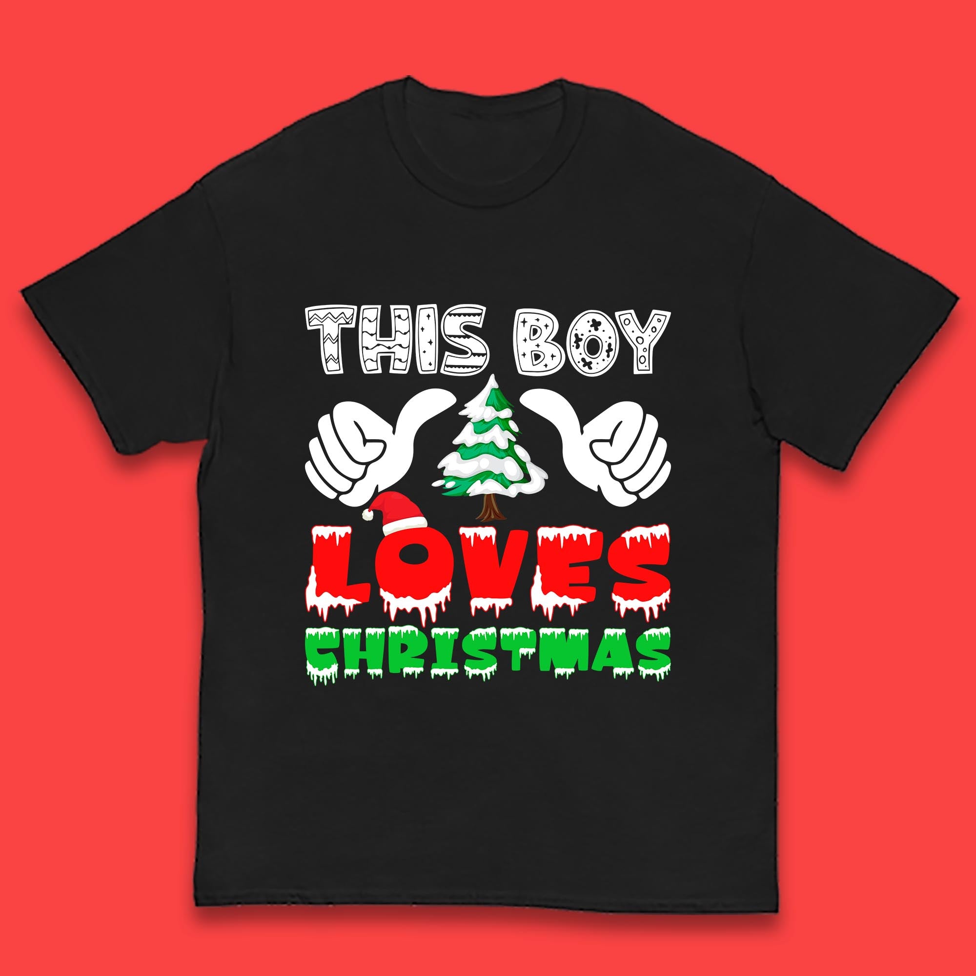 

Christmas Kids T Shirt This Boy Loves Christmas Top 110