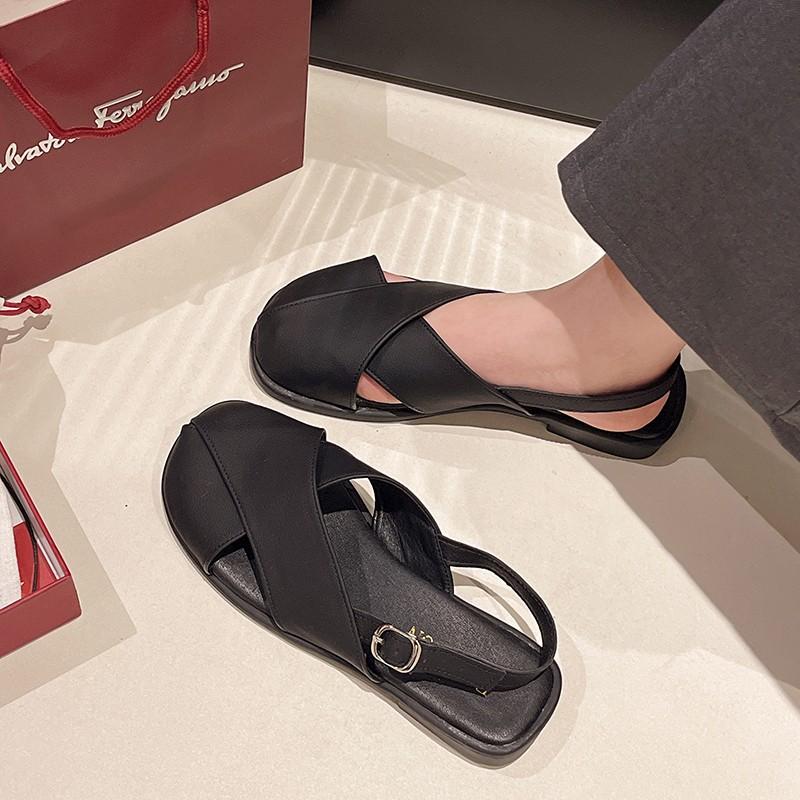 Baotou sandals women's 2025 summer new casual flats trend