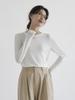 Breathable Slim Fit Long Sleeve Tencel-Wool Blend Top