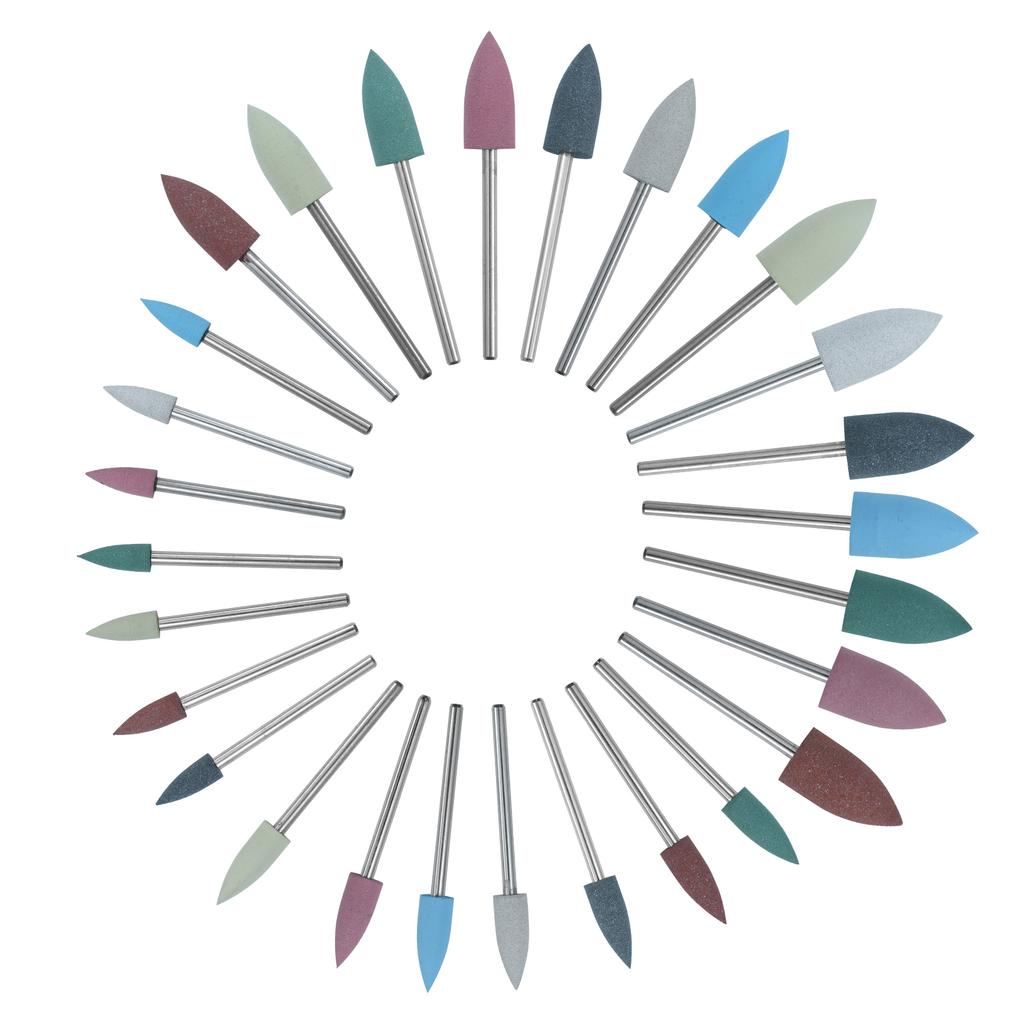 10Pcs/Lot 2.35mm Dental Silicone Rubber Polishers Burs Grinding Heads HP Shank Drill Rotary Teeth Whitening Dentist Tool