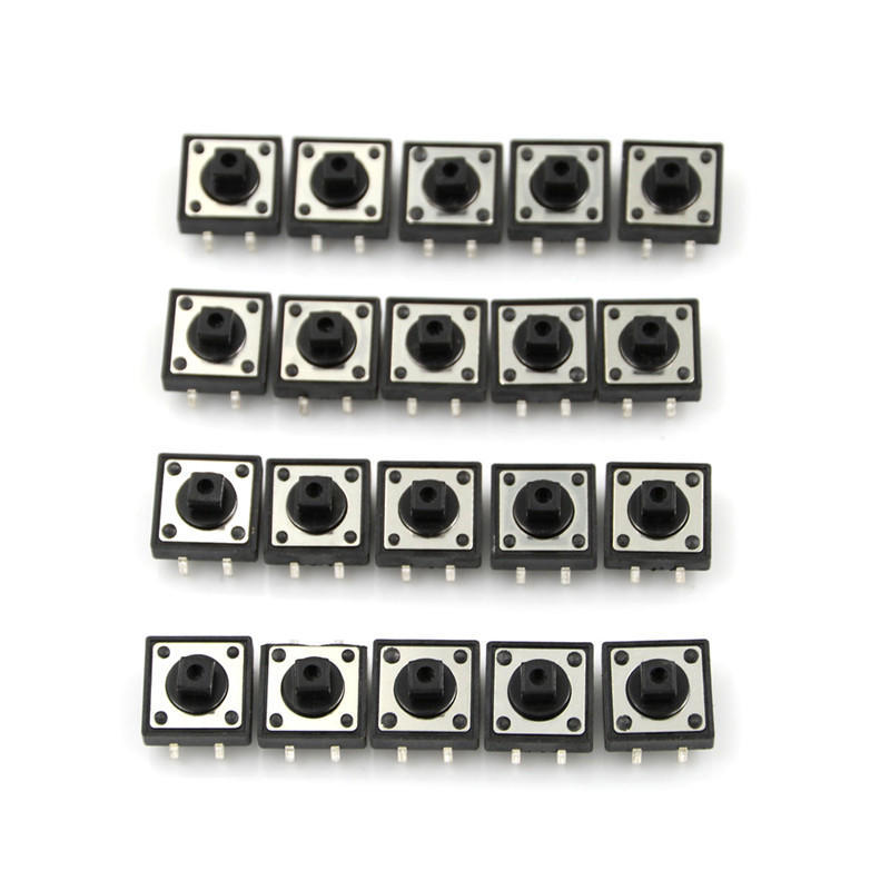 20Pcs Tc-1212T 12X12X7.3 Mm Tact Tactile Push Button Momentary Pcb Switch