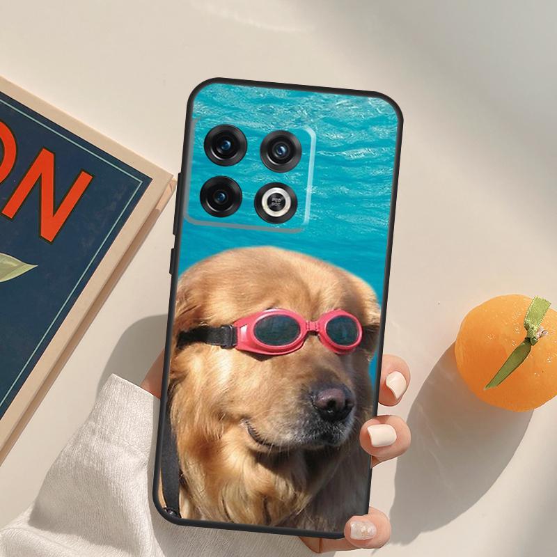 Goldener Retriever Hundehülle Für OnePlus 11 10 9 8 Pro 8T 9R 10T 9RT Ace Nord 2 2T CE N10 N100 N20 N200 Rückabdeckung