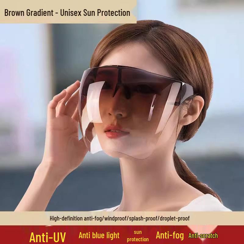 UV Protection Anti-fog Cycling Glasses: Dust, Wind, and Sandproof Outdoor Sports Sunglasses with Full Face Shield