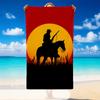 Quick Dry Beach Towel Red Dead Redemption Pattern, Lightweight Absorbent Towel for Pool Beach Vacation Use