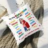 1Pc To My Grandson Heartfelt Message Throw Pillow Cover,Suitable For Sofa,Bedroom,Living Room,A Sentimental Gift From Grandma