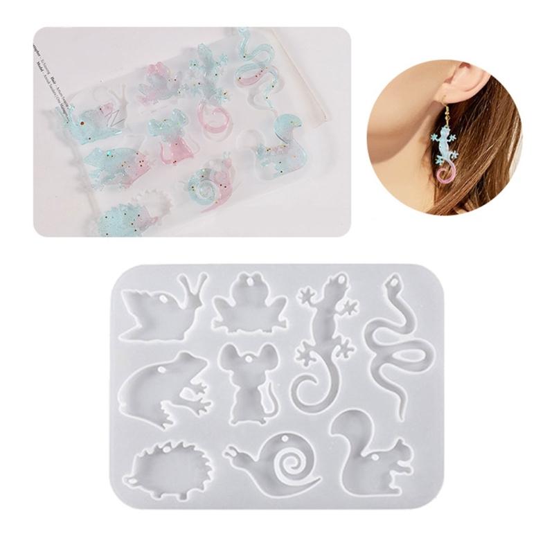Silicone Earring Molds Animal Series Resin Drop Moulds Crafting Pendant Molds Suitable for Jewelry and Craft Project