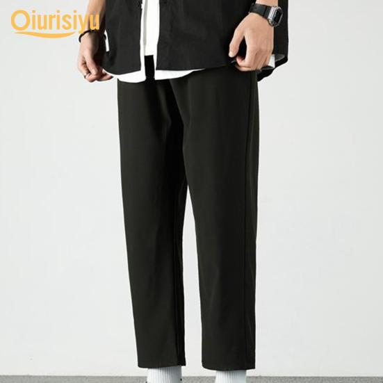 Uomo Tinta Unita Dritto Morbido Elastico Vita Coulisse Pantaloni Oversize  acquista in modo economico — spedizione gratuita, recensioni reali con foto  — Joom