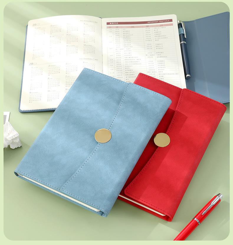 Custom Logo Leather Journal Set: Laptop Gift Box with Three-Fold Thickened Notebook for Creative Business.