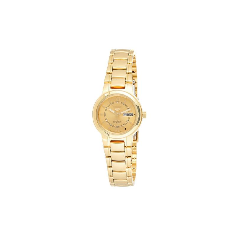 

SEIKO 30 meters waterproof Automatic Steel Strap 25*11mm women s watch gold dial SYME58