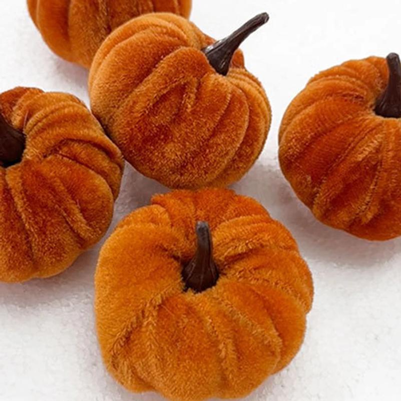 10PCS Halloween Pumpkin Set 5CM Artificial Pumpkin Decorations Halloween Party Foam Pumpkin Desktop Ornament Halloween Decor