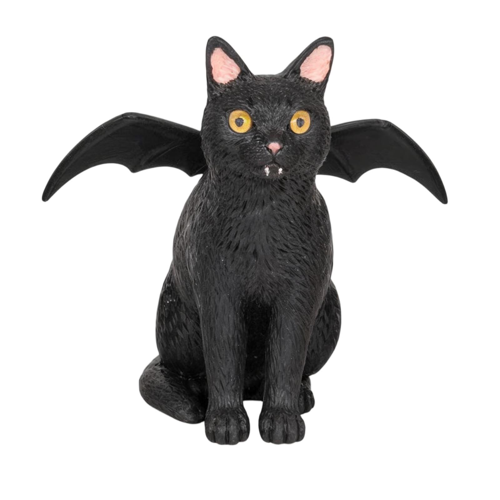 

Gothic Cat Resin Statue – Mysterious Witchcraft-Style Pet Ornament For Desktop & Home Decor One Size