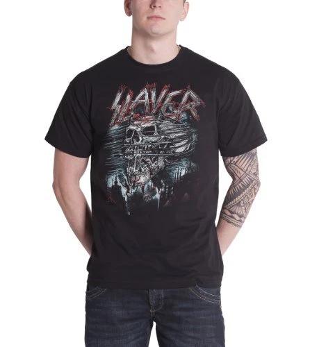 Slayer Men s Demon Storm T - Shirt, Black (Black Black), Large (Size:Large) M