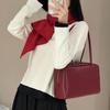 First layer cowhide astra bowling long handbag TR minimalist pillow bag shoulder underarm commuter bag women