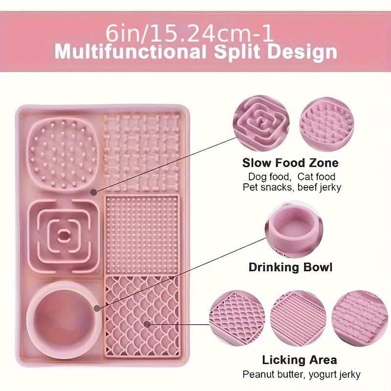 E52 Powerful Suction Cup | 6-In-1 Multifunctional Pet Slow Feeding Lick Mat - Alleviates Anxiety And Promotes Health