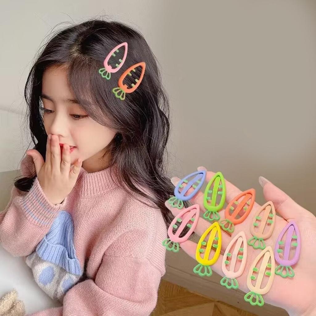 Colorful Casual Barrettes Hair Clip Carrot Sweet Easter Flat Clip Hairpin Easter Carrot 2000s Hair Clip for Bunches