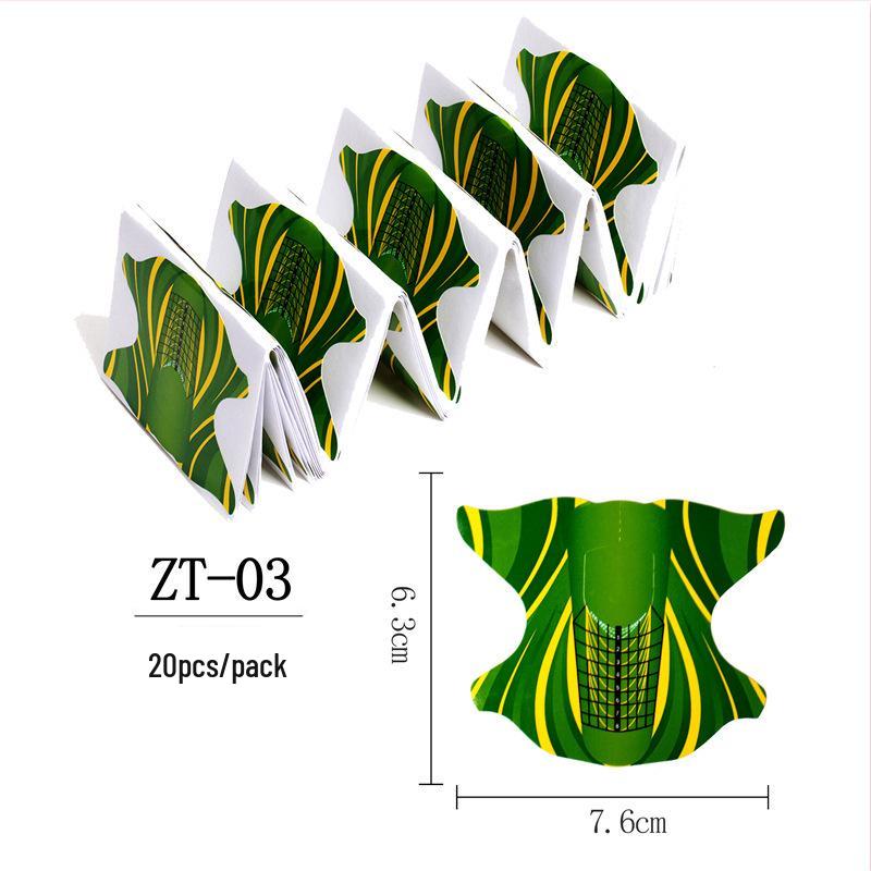 Nail Extension Paper Forms - Square Butterfly UV Gel & Acrylic, 20 To 100 Pcs