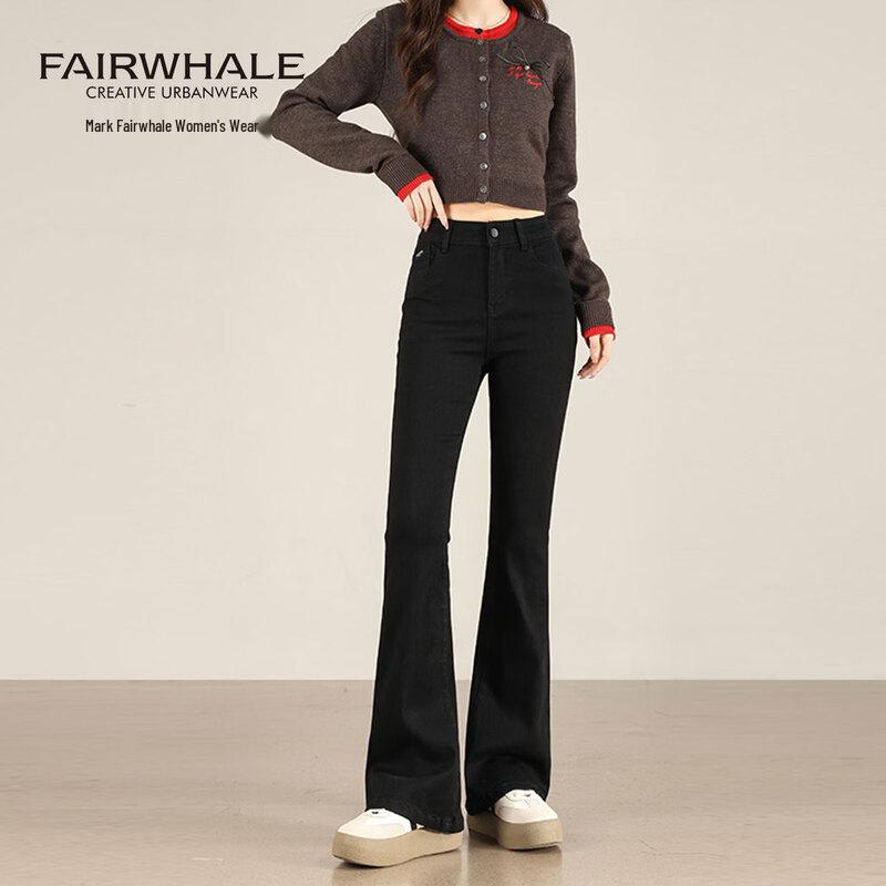 Mark Fairwhale Women s Black High-Waist Petite Micro-Flared Jeans 30