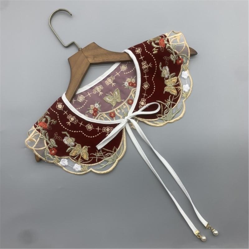 Ажурний Квітковий Дитячий Декоративний Вишитий Комір-Комірчик Квітка Стародавнє Мистецтво Традиційний Ажурний Шалевий Комір-Комірчик