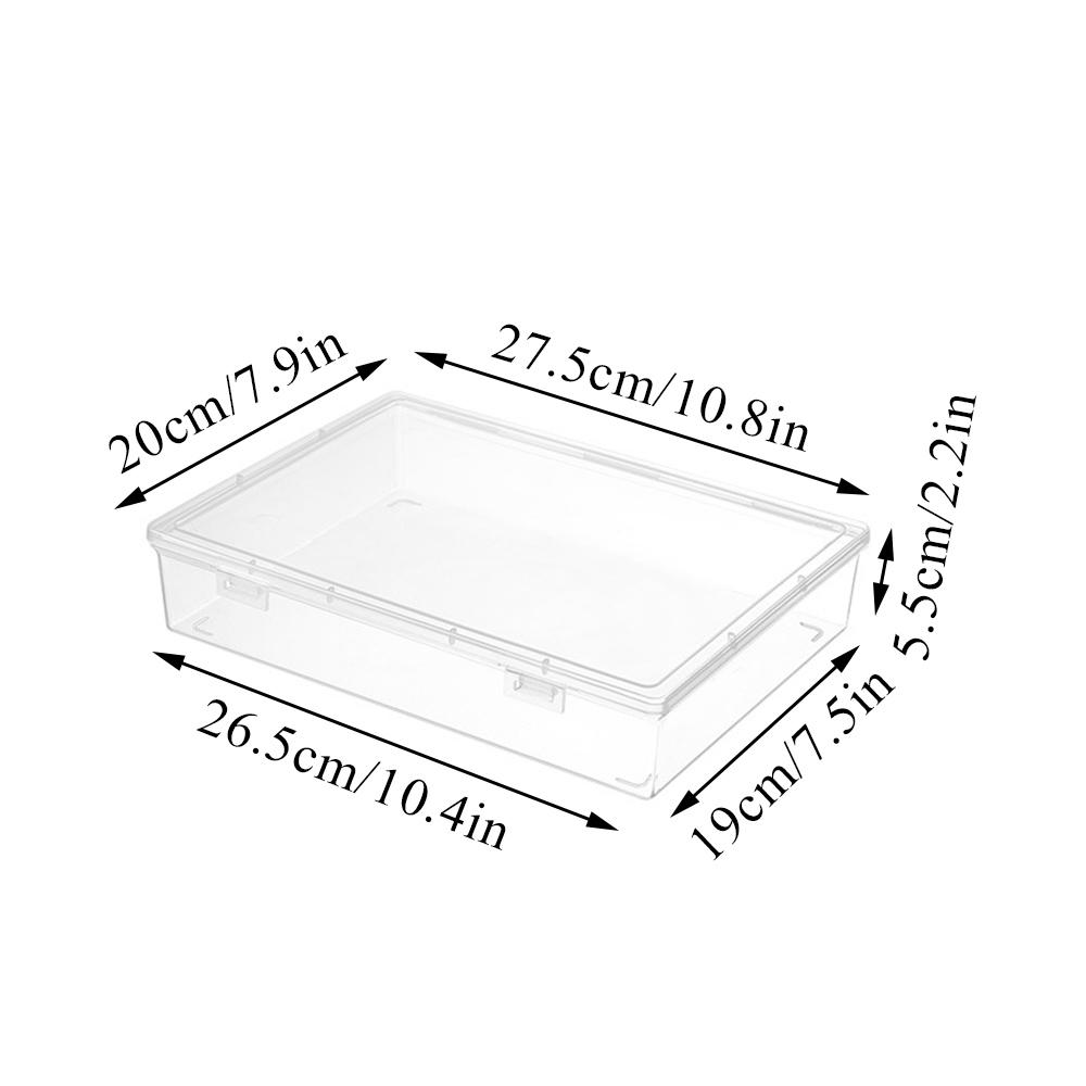 Acrylic Transparent Desktop Paper Storage Box A4 File Document Exam Paper Organizer Household Dust Proof Card Holder Case