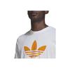 Adidas Originals Trefoil Big Logo Print Crew Neck T-Shirt Men Tops White HE9510